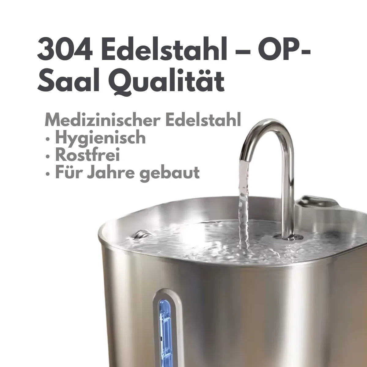 GESUNDE NIEREN – JEDEN TAG MIT DEM NR.1 EDELSTAHL-KATZENBRUNNEN